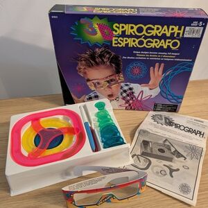 3D Spirograph Set with Glasses- vintage
